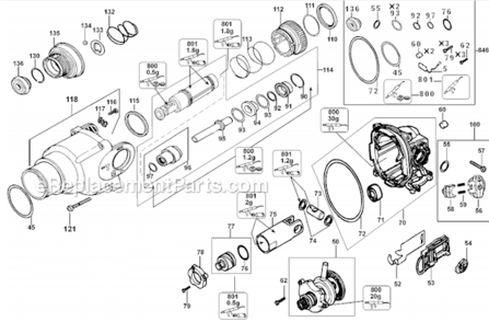 Part Location Diagram of 1006435-00 DeWALT Trigger