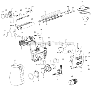 Part Location Diagram of 1007541-01 DeWALT Armature 115V