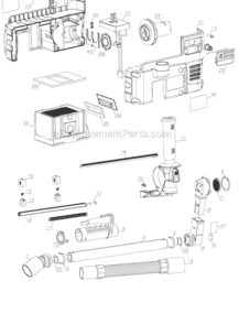 Page A Diagram and Parts List for D25302DH Type 2 DeWALT Utility Vacuum