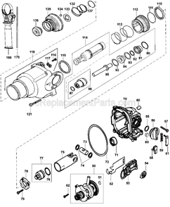 Page B Diagram and Parts List for D25303 Type 2 DeWALT Hammer Drill