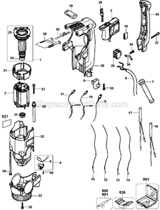 Page A Diagram and Parts List for D25304 Type 2 DeWALT Hammer Drill