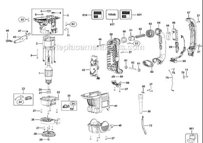 Part Location Diagram of 330100-98 DeWALT Power Cord (9-foot)