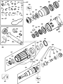 Page A Diagram and Parts List for D25701 Type 2 DeWALT Hammer Drill