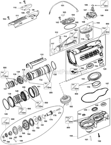 Page C Diagram and Parts List for D25730 Type 1 DeWALT Hammer Drill
