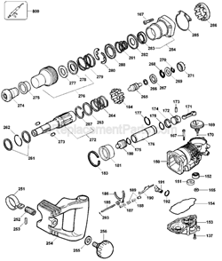 Page B Diagram and Parts List for D25830 Type 2 DeWALT Hammer Drill