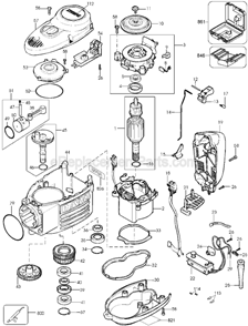 Part Location Diagram of 487326-01 DeWALT Lead Assy.