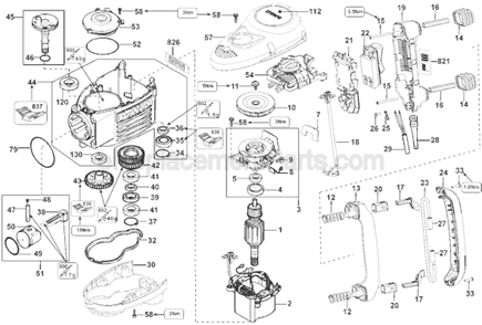 Part Location Diagram of 1005637-00 DeWALT Compression Spring