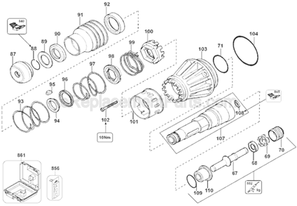 Page B Diagram and Parts List for D25901  DeWALT Hammer Drill