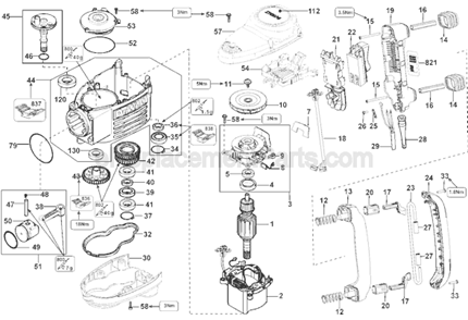 Part Location Diagram of N413151 DeWALT Module