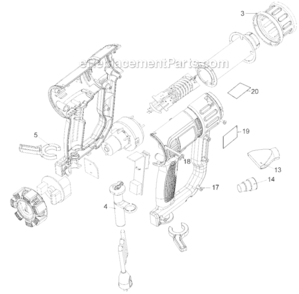 Page A Diagram and Parts List for D26960 Type 10 DeWALT Heat Gun