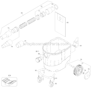 Page B Diagram and Parts List for D27904 Type 1 DeWALT Utility Vacuum