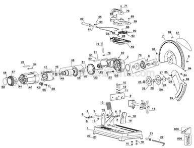Part Location Diagram of 626214-00 DeWALT Switch
