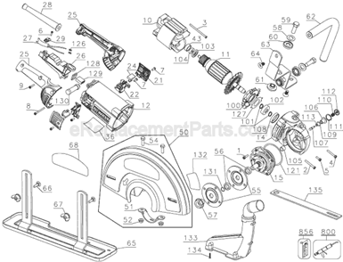 Part Location Diagram of 394387-01 DeWALT Brush Cover