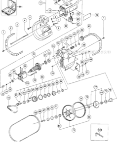 Page A Diagram and Parts List for D28770K Type 1 DeWALT Band Saw