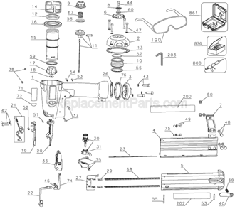 Part Location Diagram of 643994-00 DeWALT Frame