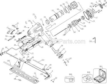 Part Location Diagram of 395073-00 DeWALT Plate