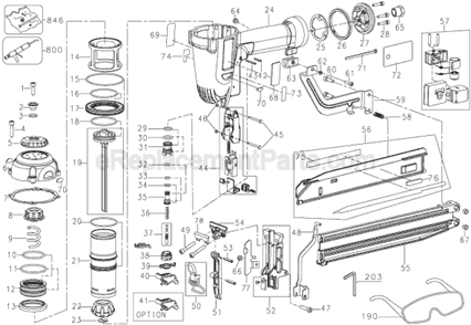 Part Location Diagram of 647862-00 DeWALT Nameplate