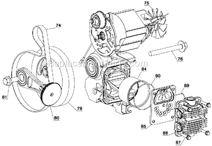 Page A Diagram and Parts List for D55146 Type 2 DeWALT Compressor