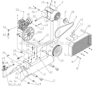 Part Location Diagram of 5140112-76 DeWALT Regulator Assembly.