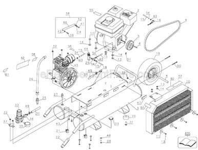 Part Location Diagram of A12579 DeWALT Tee Fitting