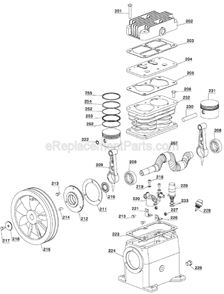 Page F Diagram and Parts List for D55273 Type 1 DeWALT Compressor