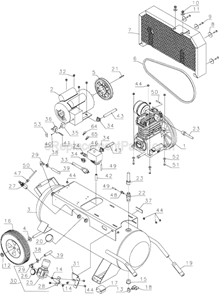 Page B Diagram and Parts List for D55575 Type 2 DeWALT Compressor