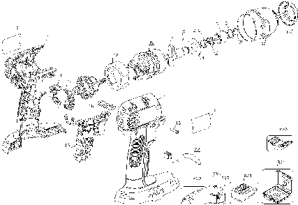 Page A Diagram and Parts List for DC825B Type 4 DeWALT Impact Driver