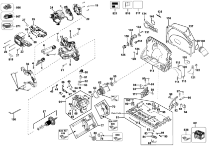 Part Location Diagram of N445186 DeWALT KIT BOX