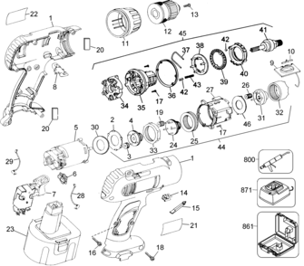 Page A Diagram and Parts List for DW962K-2 2 DeWALT Boring Machine