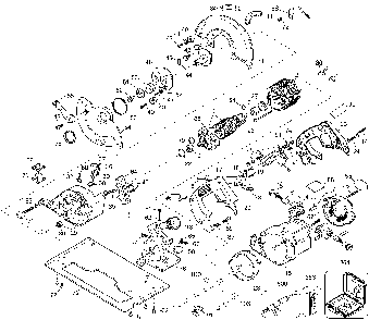 Page A Diagram and Parts List for DW364K Type 5 DeWALT Circular Saw