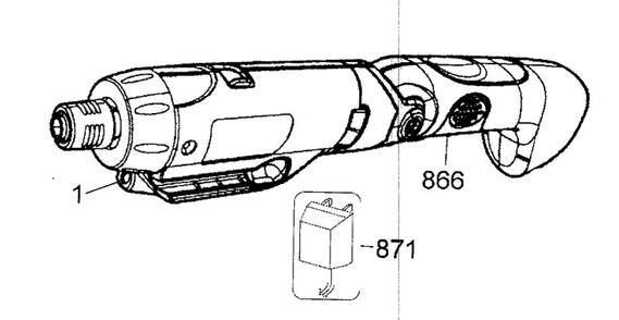 Screwdriver Diagram and Parts List for 11479  DeWALT Screwdriver