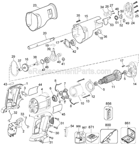 Part Location Diagram of 382629-00 DeWALT Lead Wire (black)
