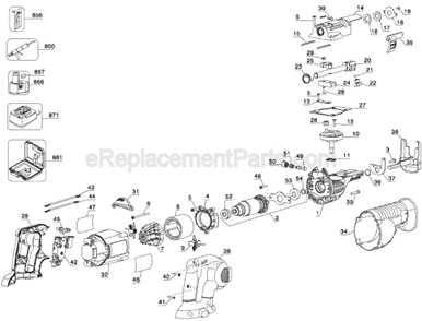 Part Location Diagram of DC9310 DeWALT Dewalt 7.2v-18v Nicd - Nimh -
