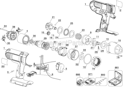 Part Location Diagram of 611316-00 DeWALT Roller Pin