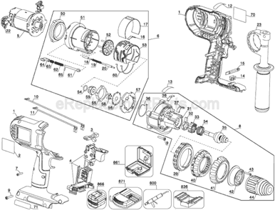 Part Location Diagram of 559662-99 DeWALT Mandrel