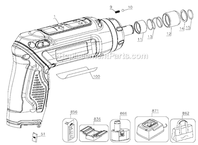 Page A Diagram and Parts List for DCF680N1  DeWALT Electric Drill