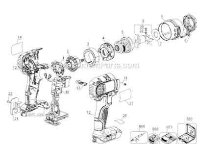 Part Location Diagram of N089231 DeWALT Id Label
