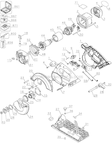 Page A Diagram and Parts List for DCS392  DeWALT Circular Saw
