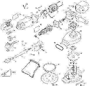 Exploded Diagram A Diagram and Parts List for DW443-AU Type 1 DeWALT Orbital or Palm Sander
