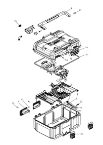 Exploded Diagram A Diagram and Parts List for DWST08050 Type 0 DeWALT Cabinet