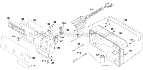 Part Location Diagram of 643315-00 DeWALT Bolt