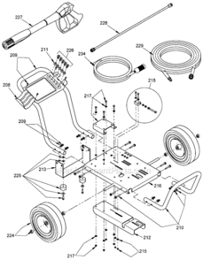 Page A Diagram and Parts List for DH4240B Type 1 DeWALT Pressure Washer