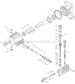 Page E Diagram and Parts List for DPH3800  DeWALT Pressure Washer