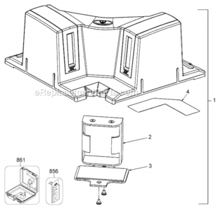 Page A Diagram and Parts List for DW060K Type 1 DeWALT Worklight & Flashlight