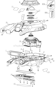 Page A Diagram and Parts List for DW074KD Type 1 DeWALT Worklight & Flashlight