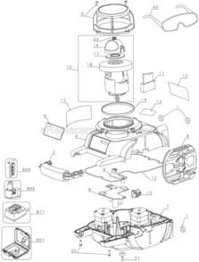 Part Location Diagram of 611472-00 DeWALT Wall Mount