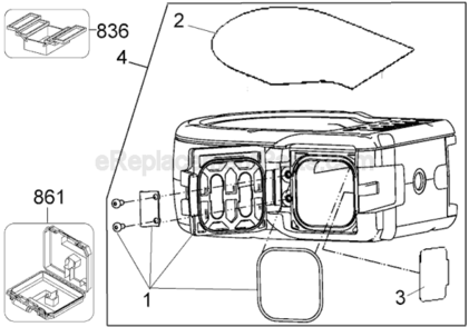 Page A Diagram and Parts List for DW082 Type 1 DeWALT Laser Level