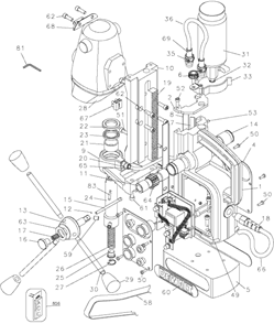 Page A Diagram and Parts List for DW151 Type 1 DeWALT Drill Press