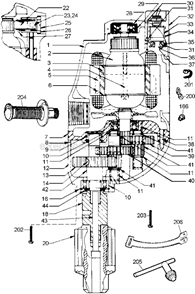 Page B Diagram and Parts List for DW157 Type 1 DeWALT Drill Press