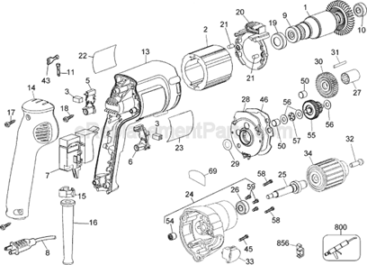 Part Location Diagram of 387003-00 DeWALT SPDL Lock Label